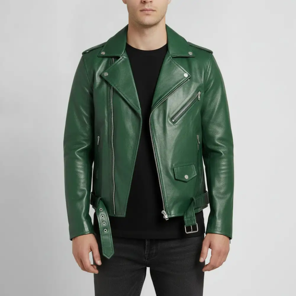 Biker Motorcycle Belted Jacket