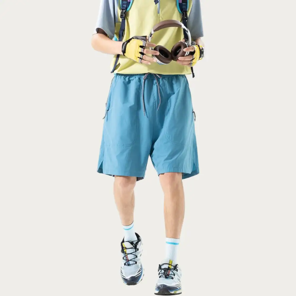 Relaxed Drawstring Side-Pocket Lightweight Men's Athletic Shorts