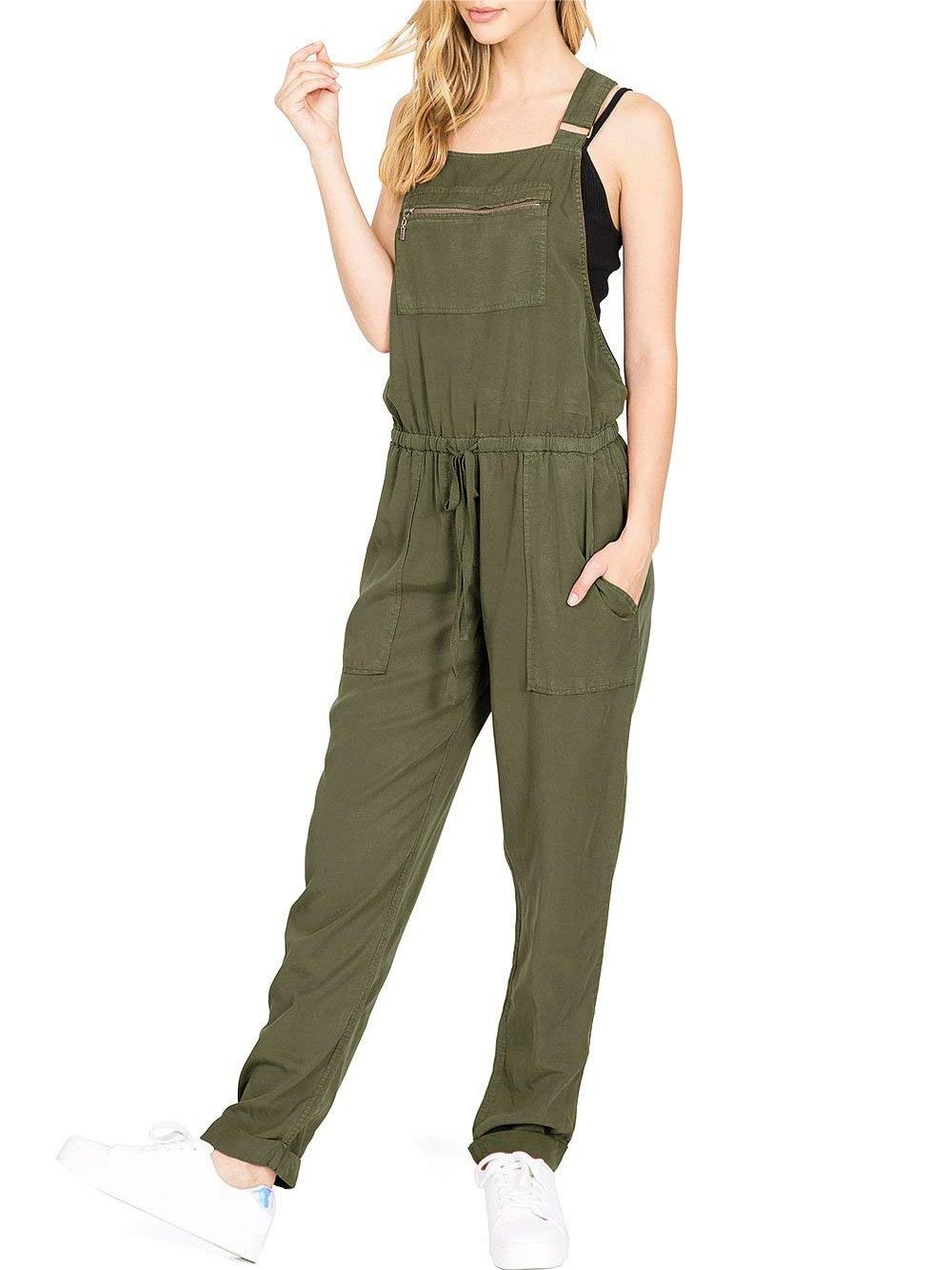 Rust - Colored Drawstring Lounge Overalls