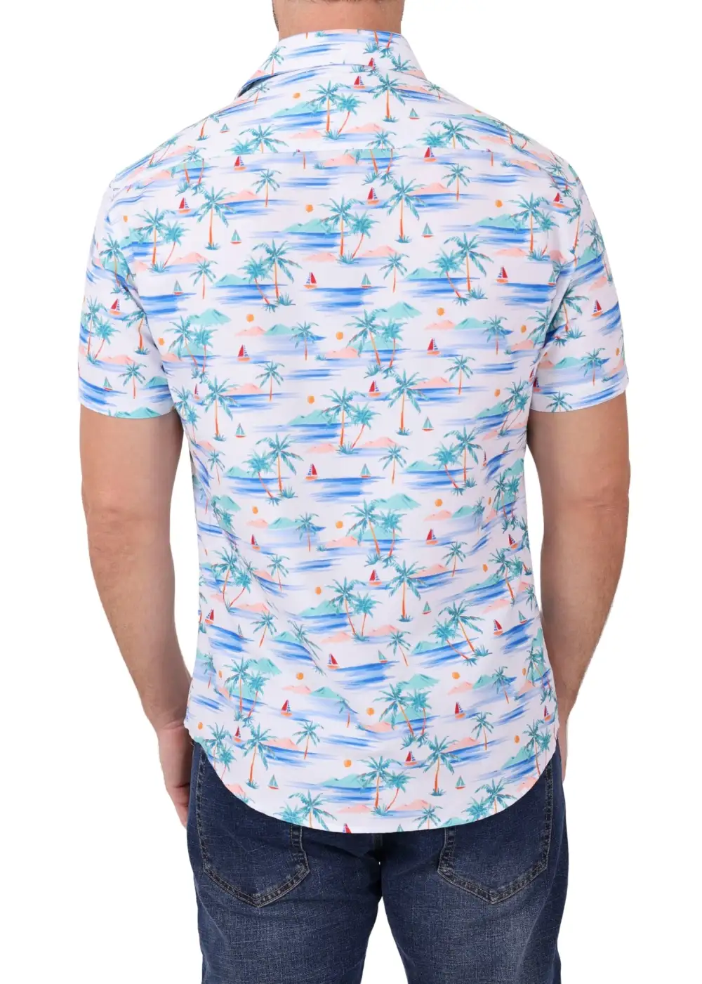 Patterned Short Sleeve Button Shirt