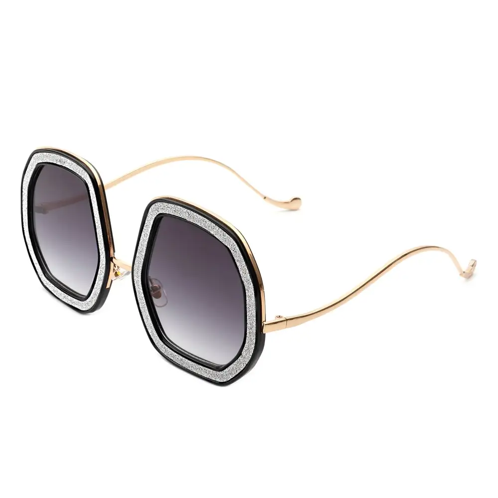 Round Geometric Frame Sunglasses