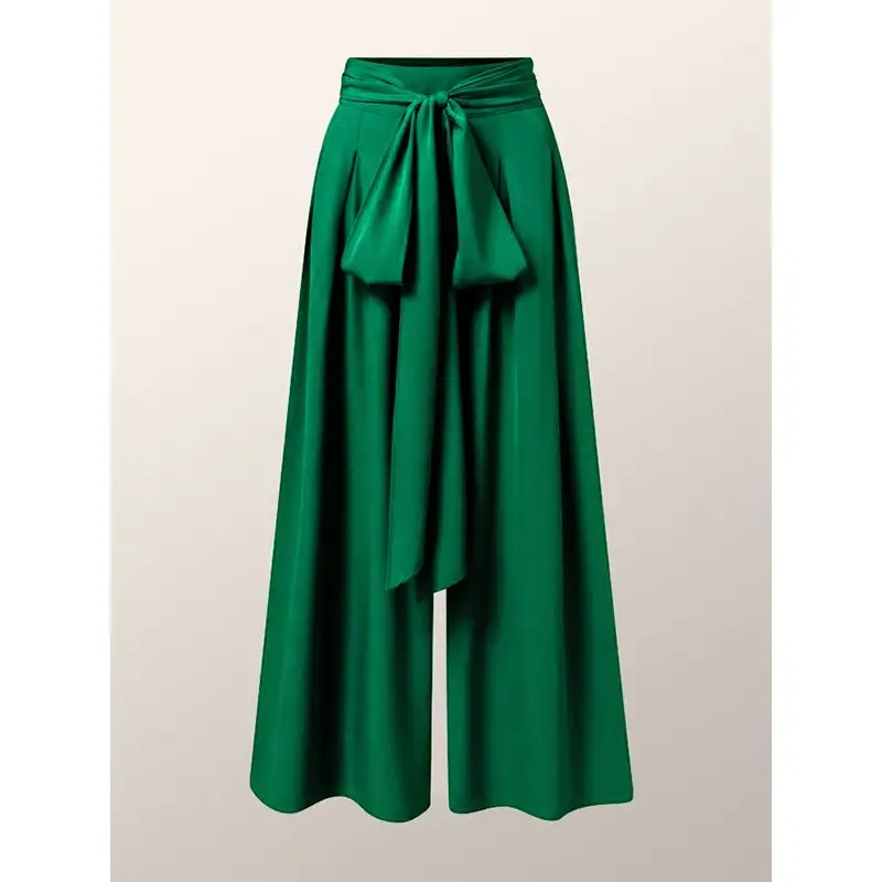 Women's Versatile Wide Leg Loose Fit Pleated Pants
