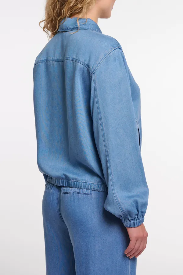 Washed Blue Puff Jacket