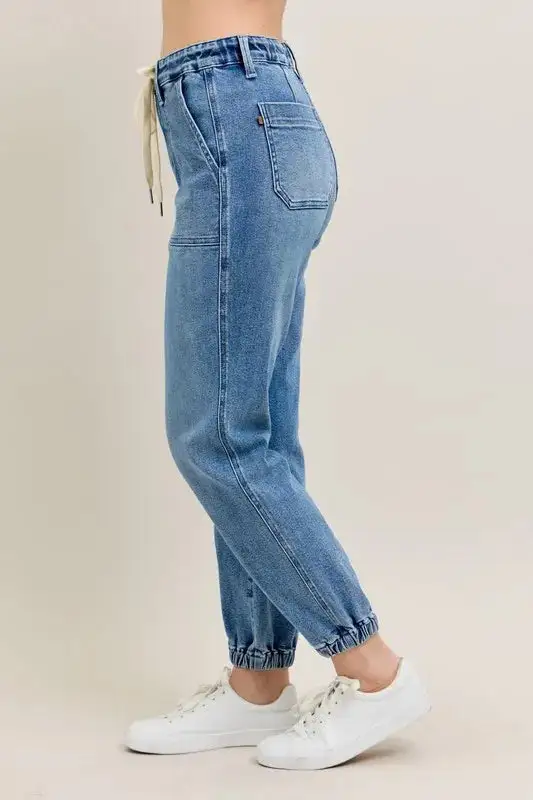 High Waist Jogger Plus Denim Jeans