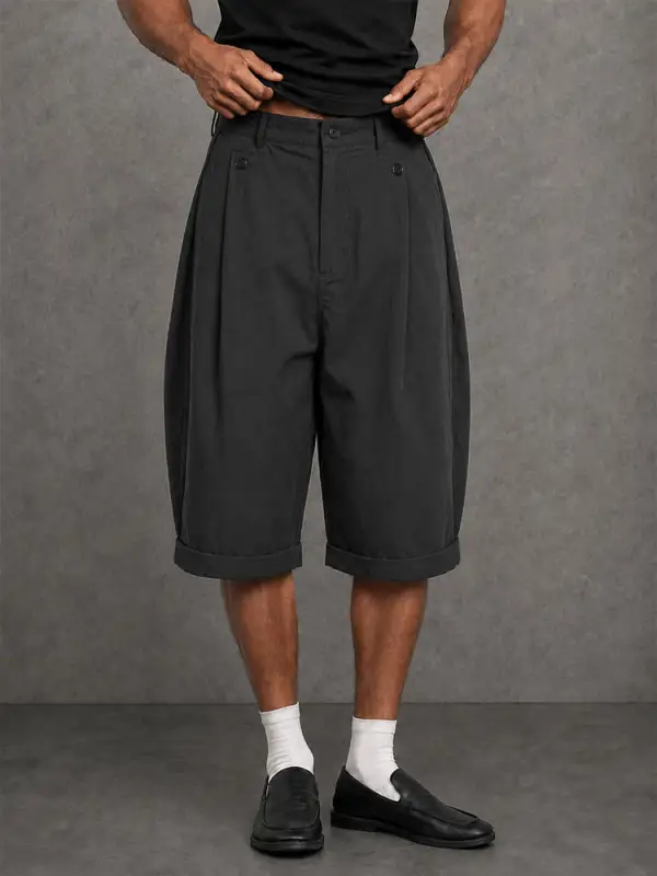 Summer Relaxed Fit Cotton Knee Length Shorts