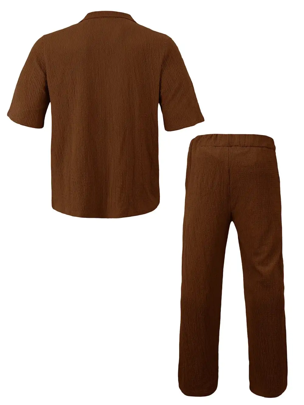 Men's Full Size Short Sleeve Top and Pants Set