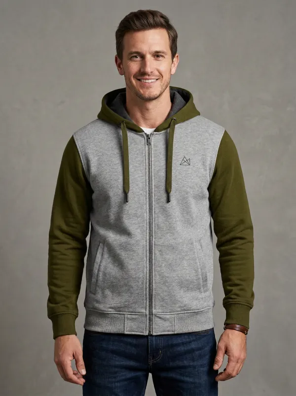 Athletic Geometric Zip-Up Design Men's Sport Jacket