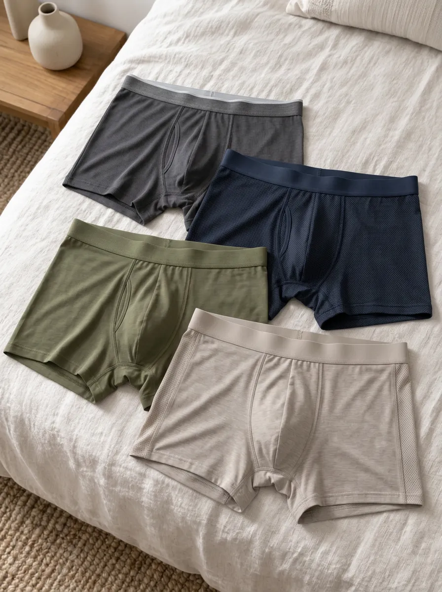 Men's Everyday Essentials Breathable Mesh Boxer Briefs Set
