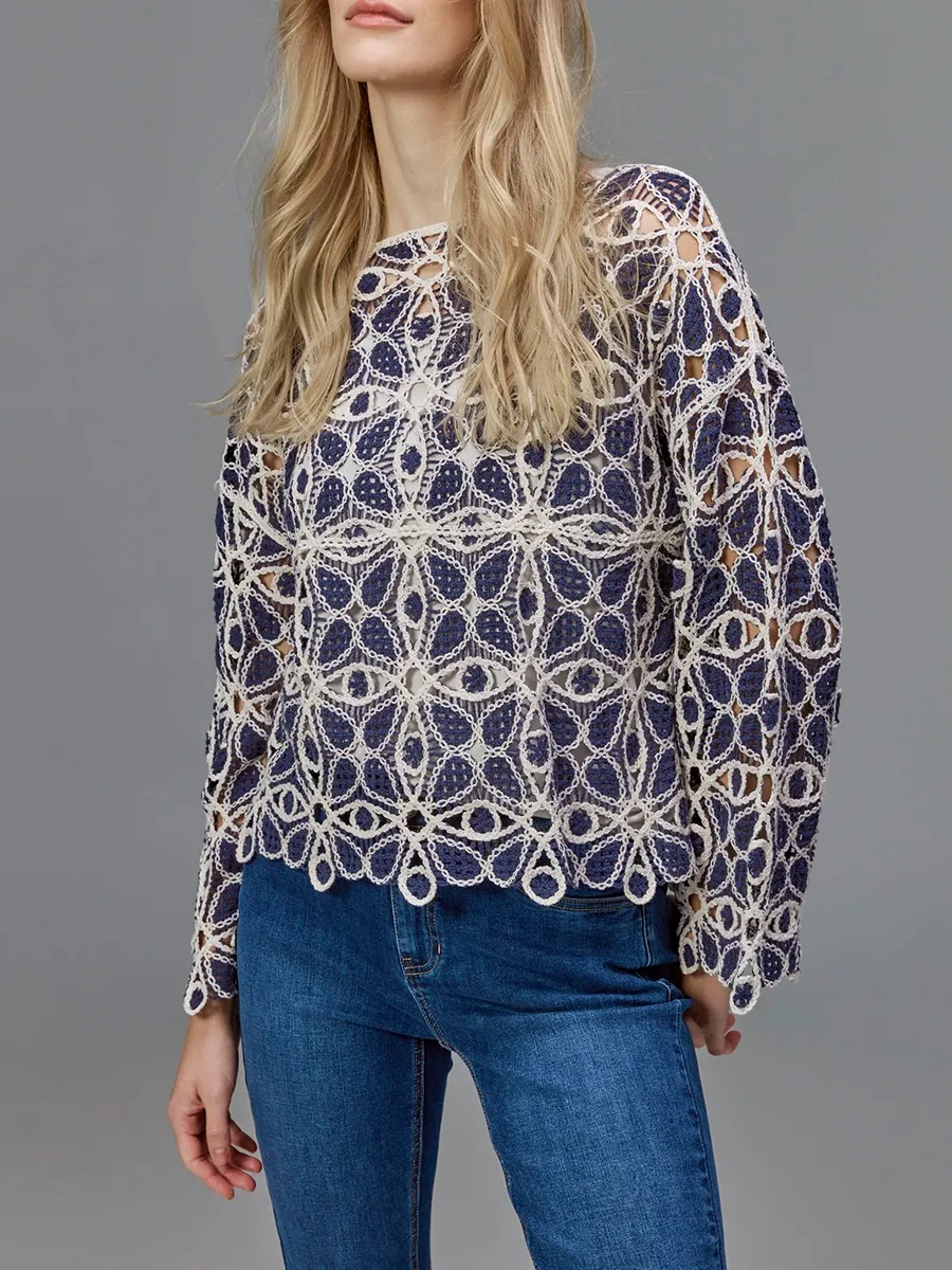 Elegant And High-End Art Pattern Women's Top