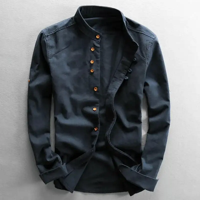 Linen Cotton Long Sleeve Shirt