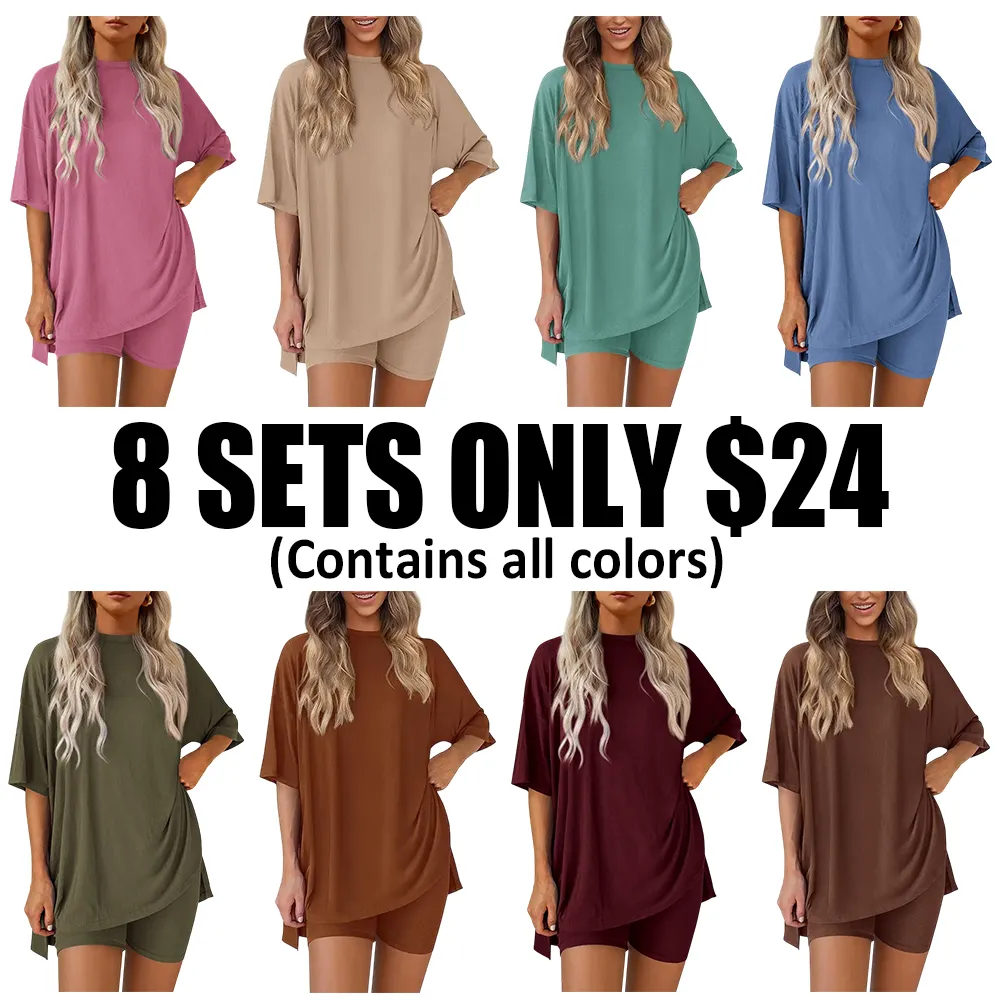 Women's Casual Loose Two-Piece Set🔥8-Pack - All Colors Included