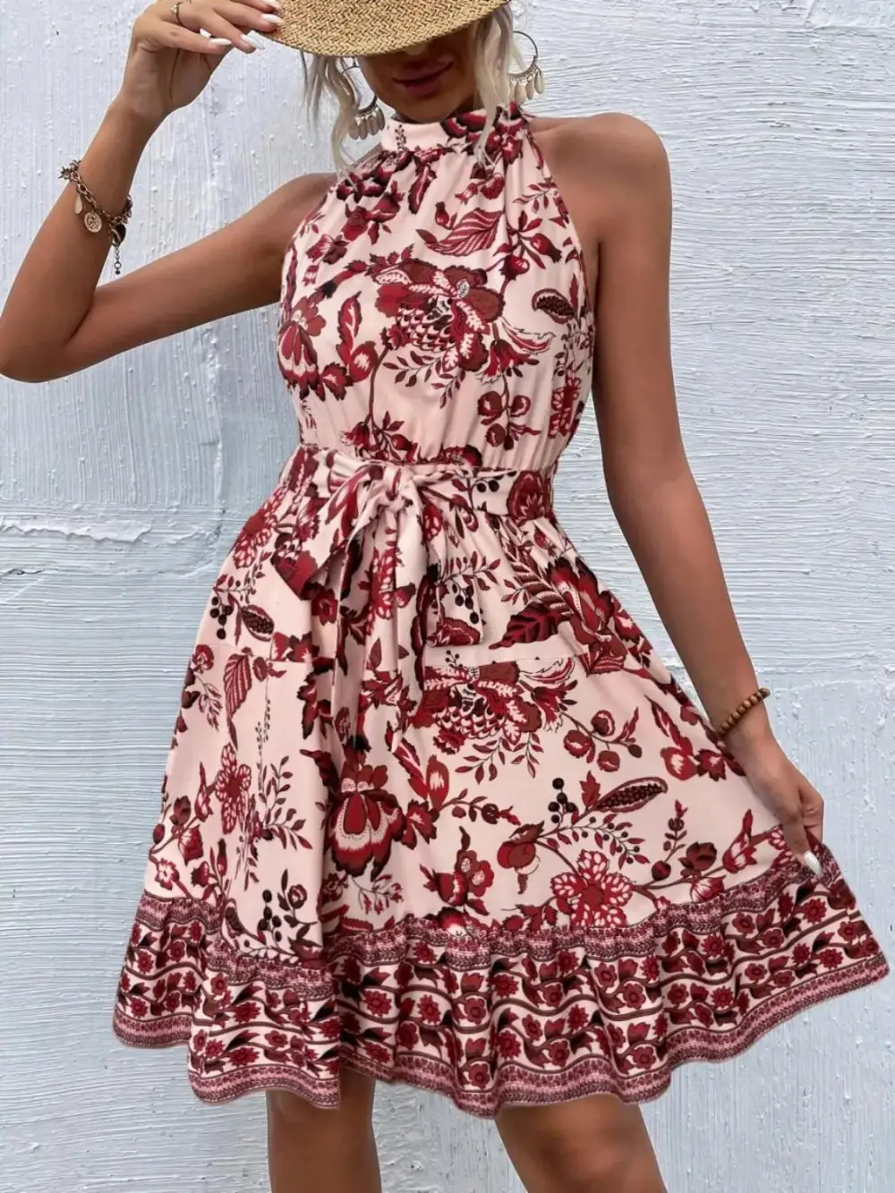 Tie Detail Mini Dress