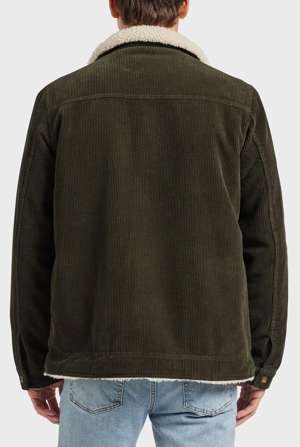 Quincy Cord Jacket-Forest green