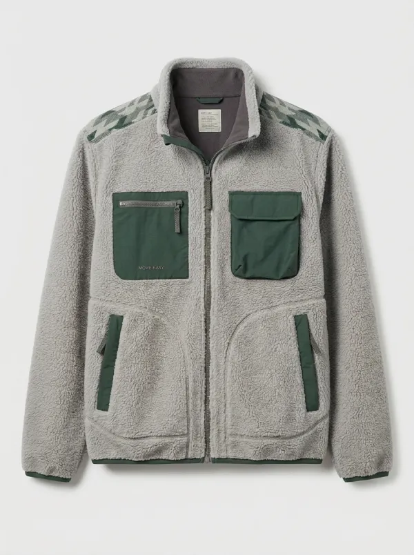 Hiking Geometric Fleece Jacket