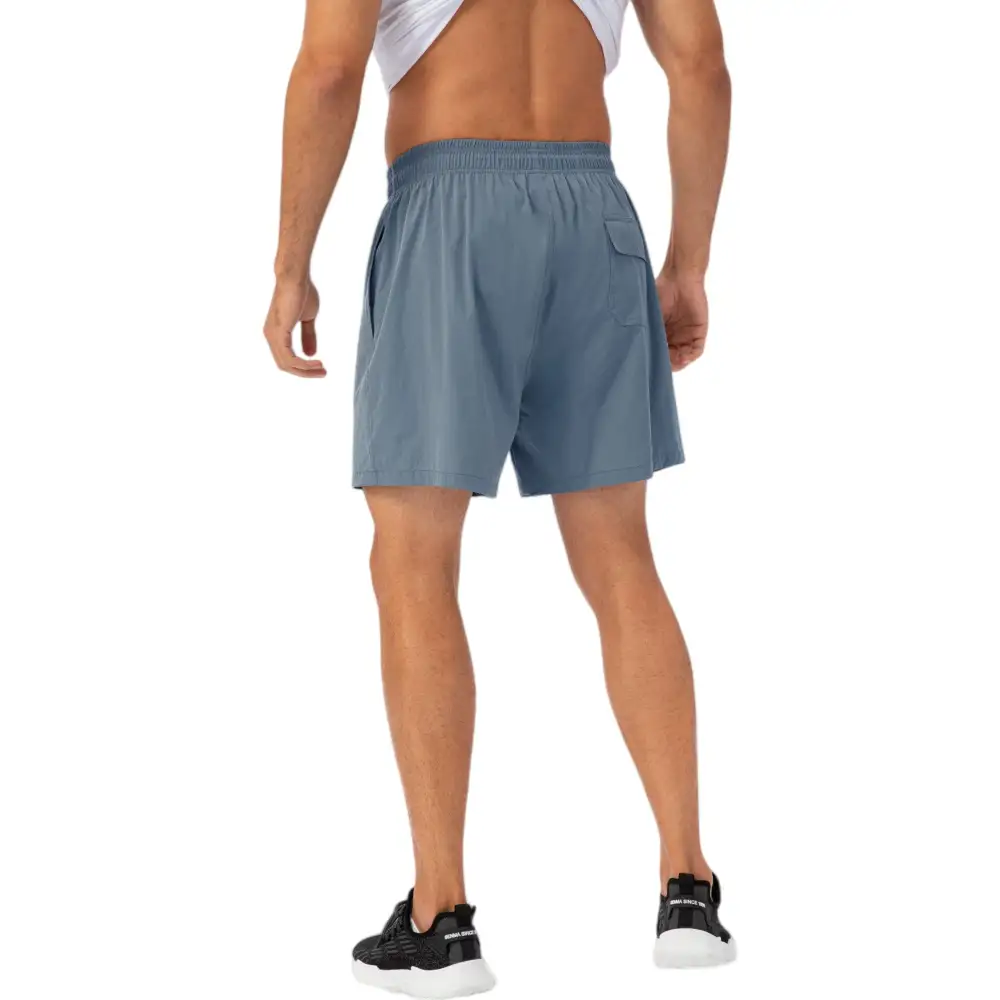 Relaxed Drawstring Elastic-Waist Side-Pocket Lightweight Men's Athletic Shorts