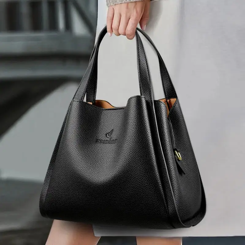 Versatile Soft Zip-Top Shoulder Bag