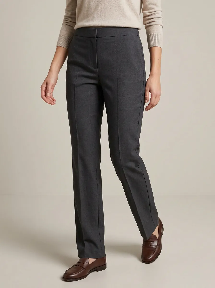Polished Straight-Leg Mid-Rise Women's Mid-Rise Straight-Leg Pants