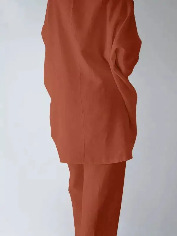 Relaxed Long Sleeve Tee And Pants Set