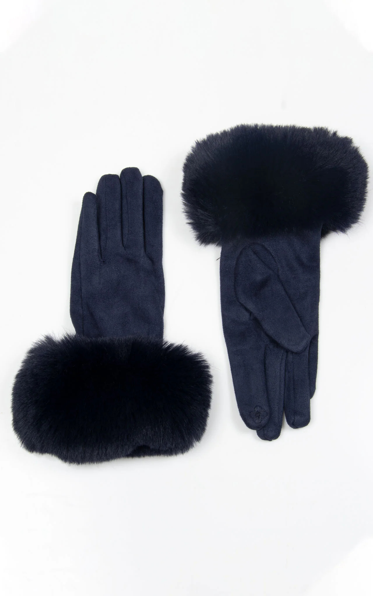 Fashionable And Exquisite Elastic Faux Suede Gloves