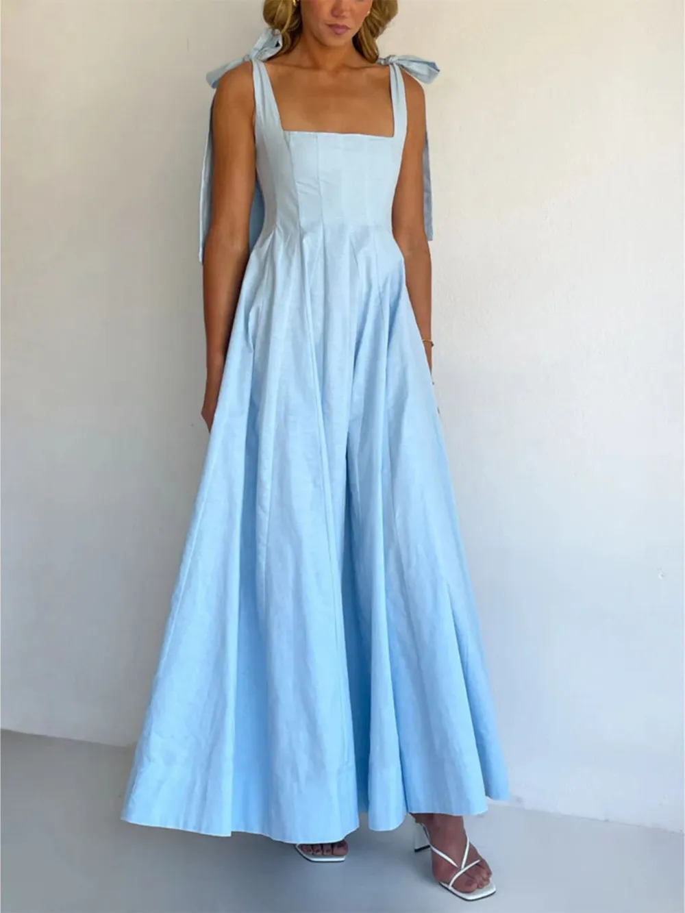 Tie Shoulder Maxi Dress