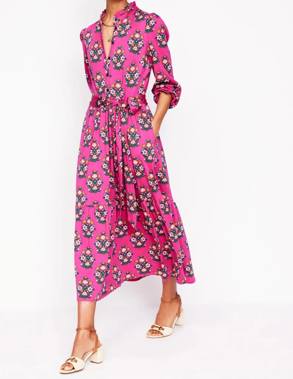 Tiered Jersey Dress
