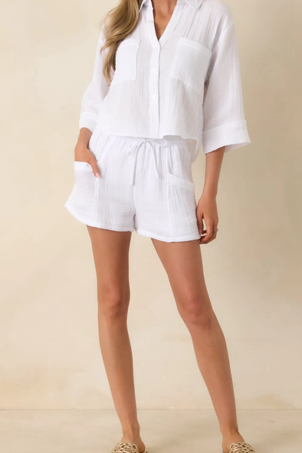 Cotton Gauze Casual Shorts
