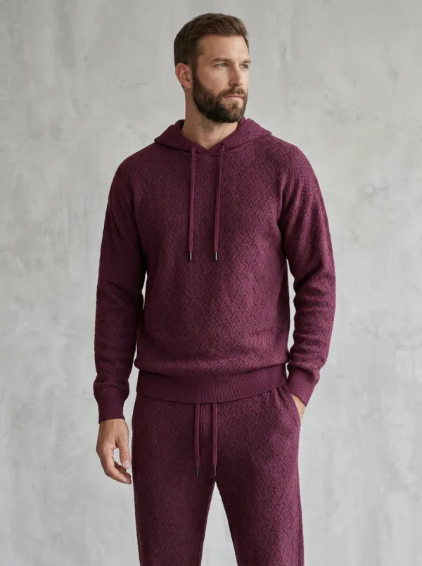 Jogger Men's Knit Hoodie Jogger Set