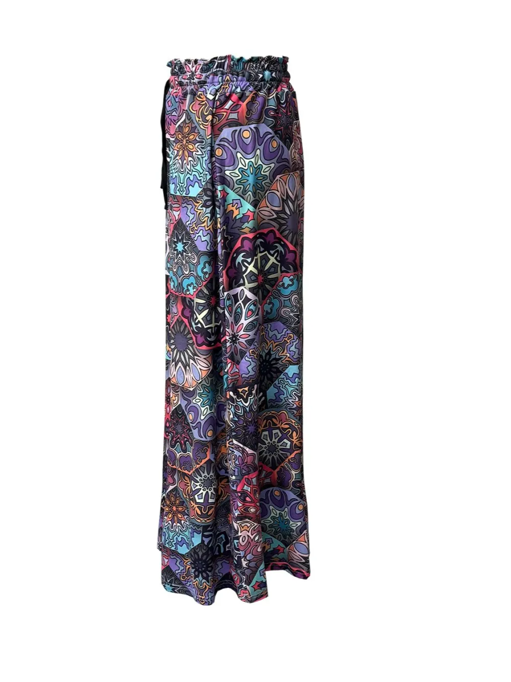 Practical Printed Drawstring Skirt