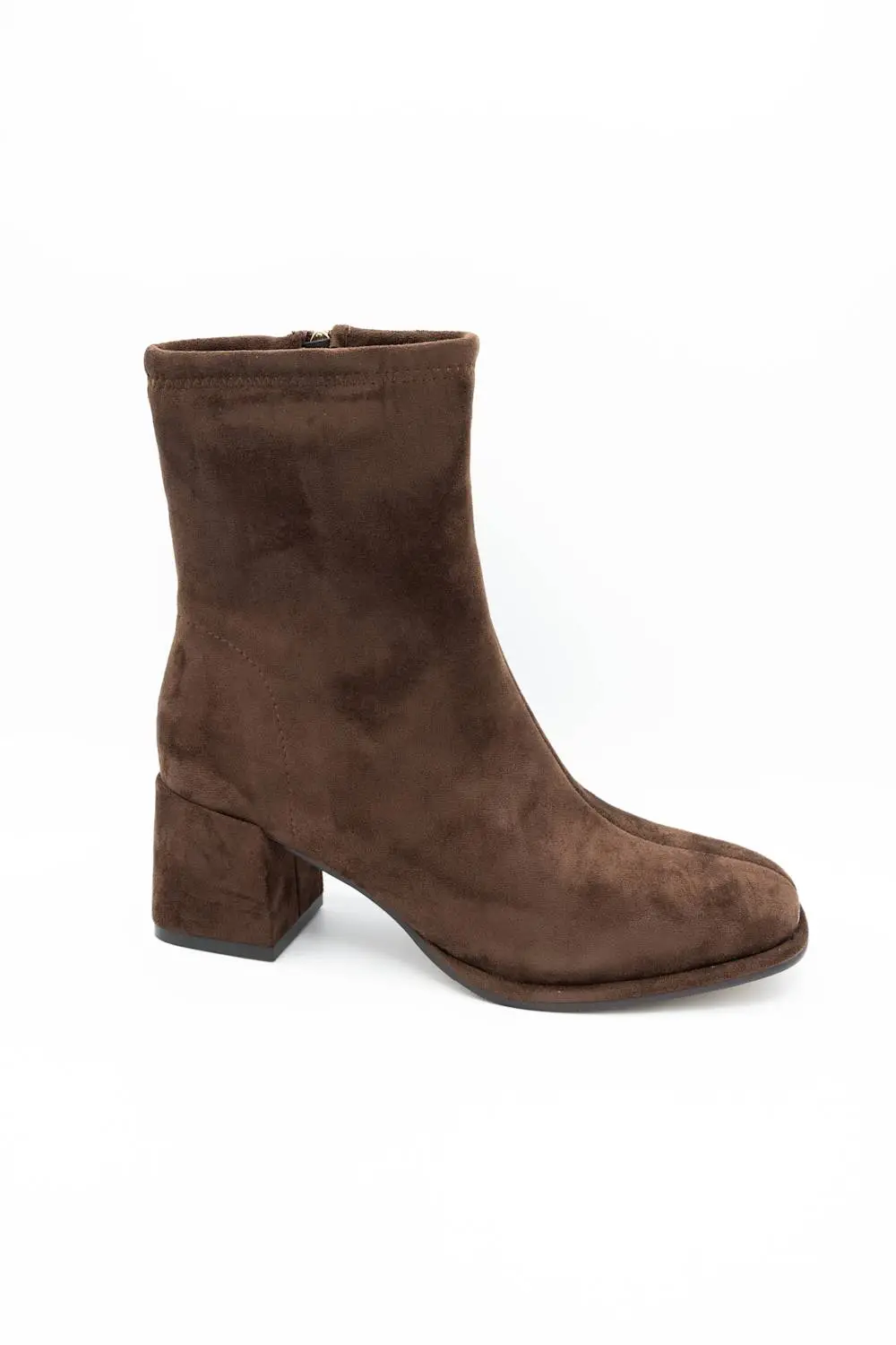 Refined Suede Zip Entry Ankle Bootie