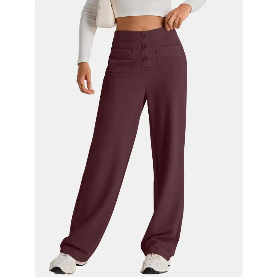 Chic High Waist Wide Leg Pants