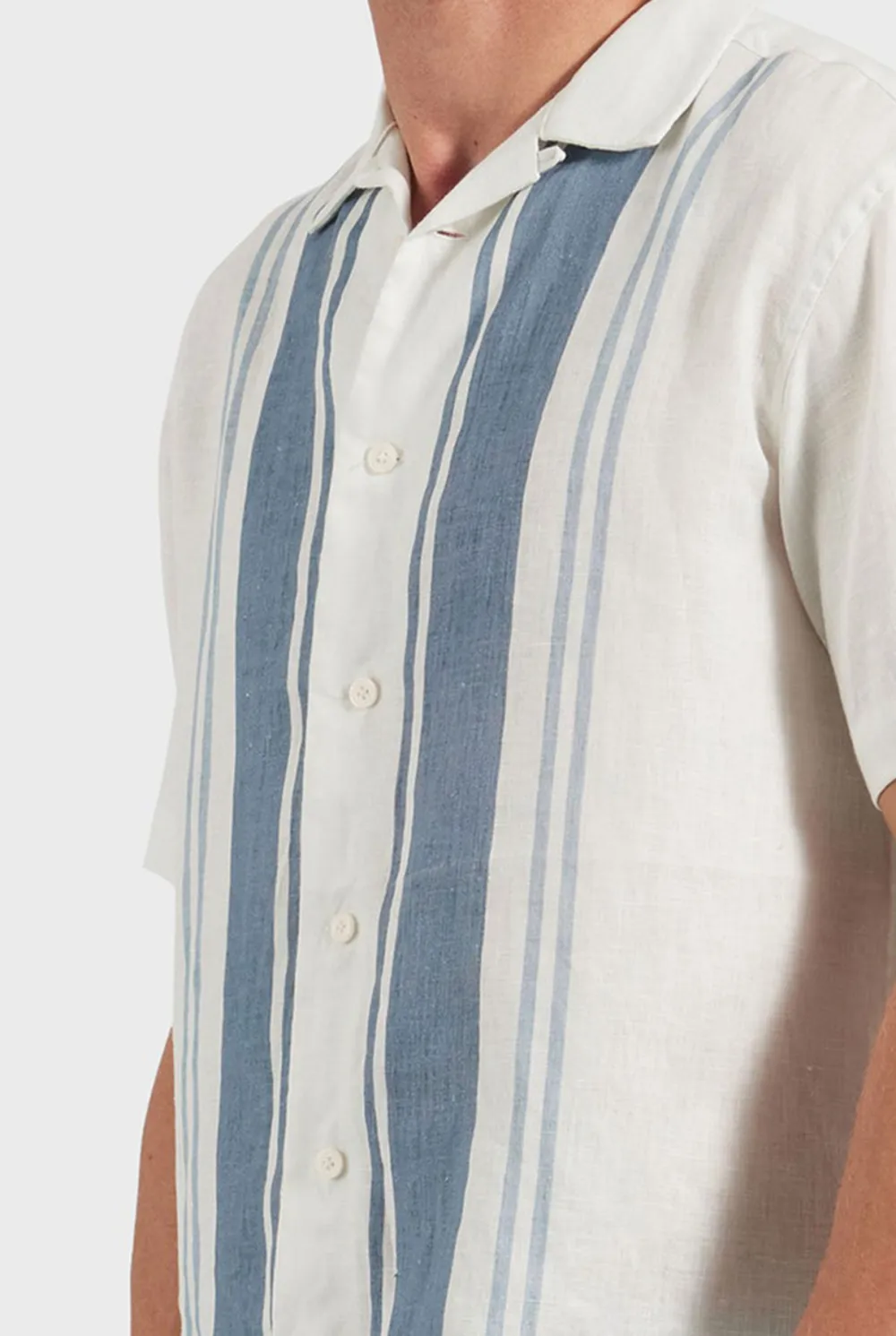 Charlie Short Sleeve Shirt-White/peach