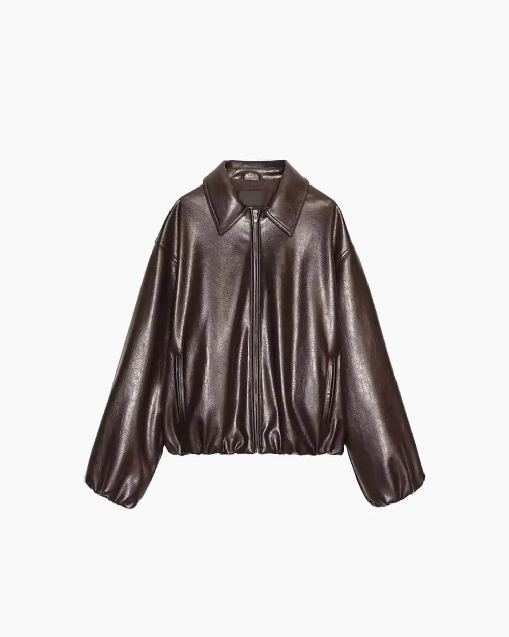 Flowy Faux Leather Jacket