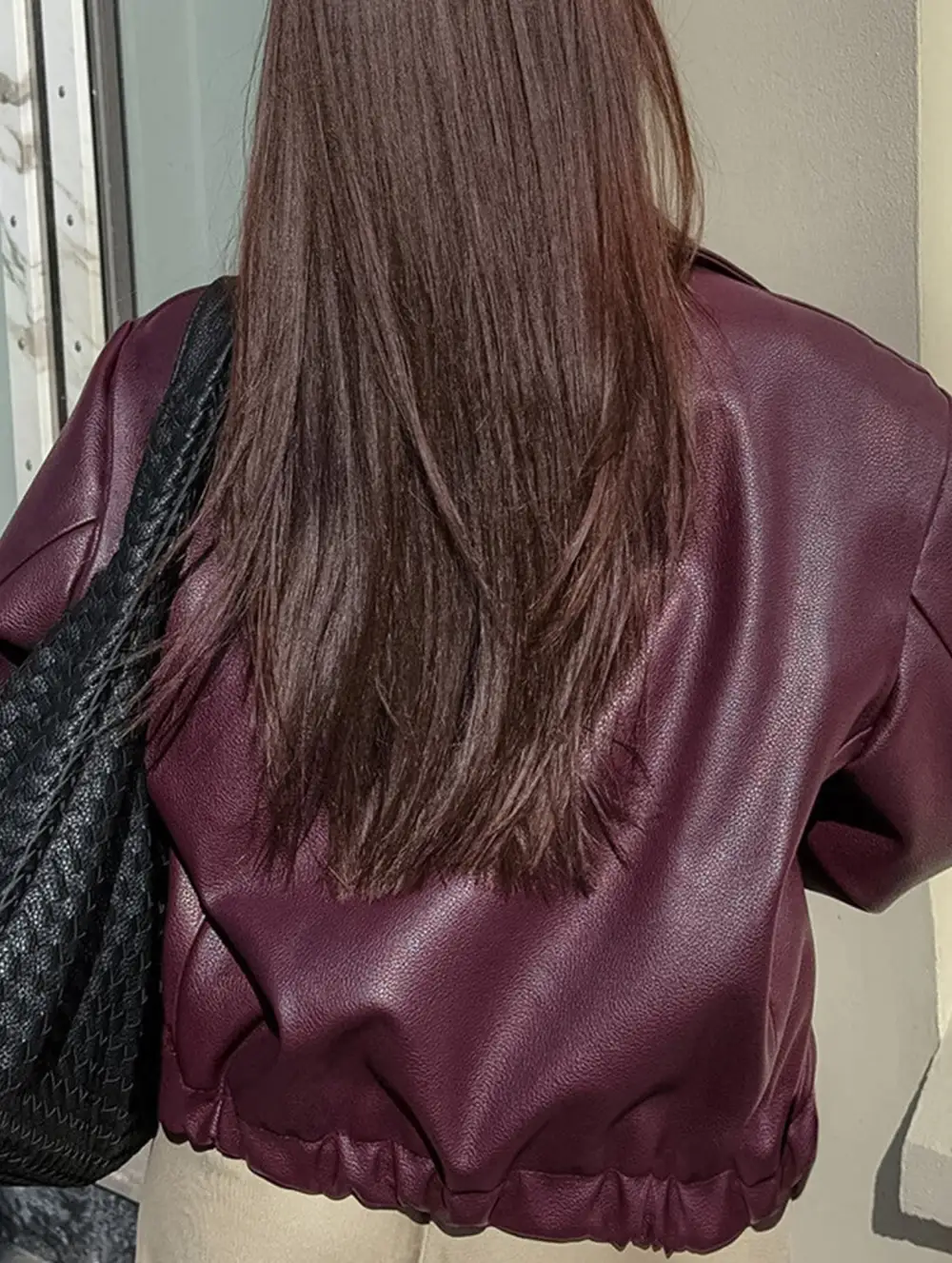 Loose Fitting Motorcycle Leather Jacket