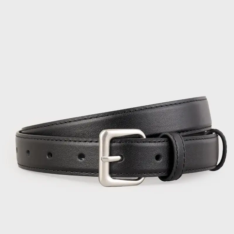 Classic Leather Belt with Buckle Classic