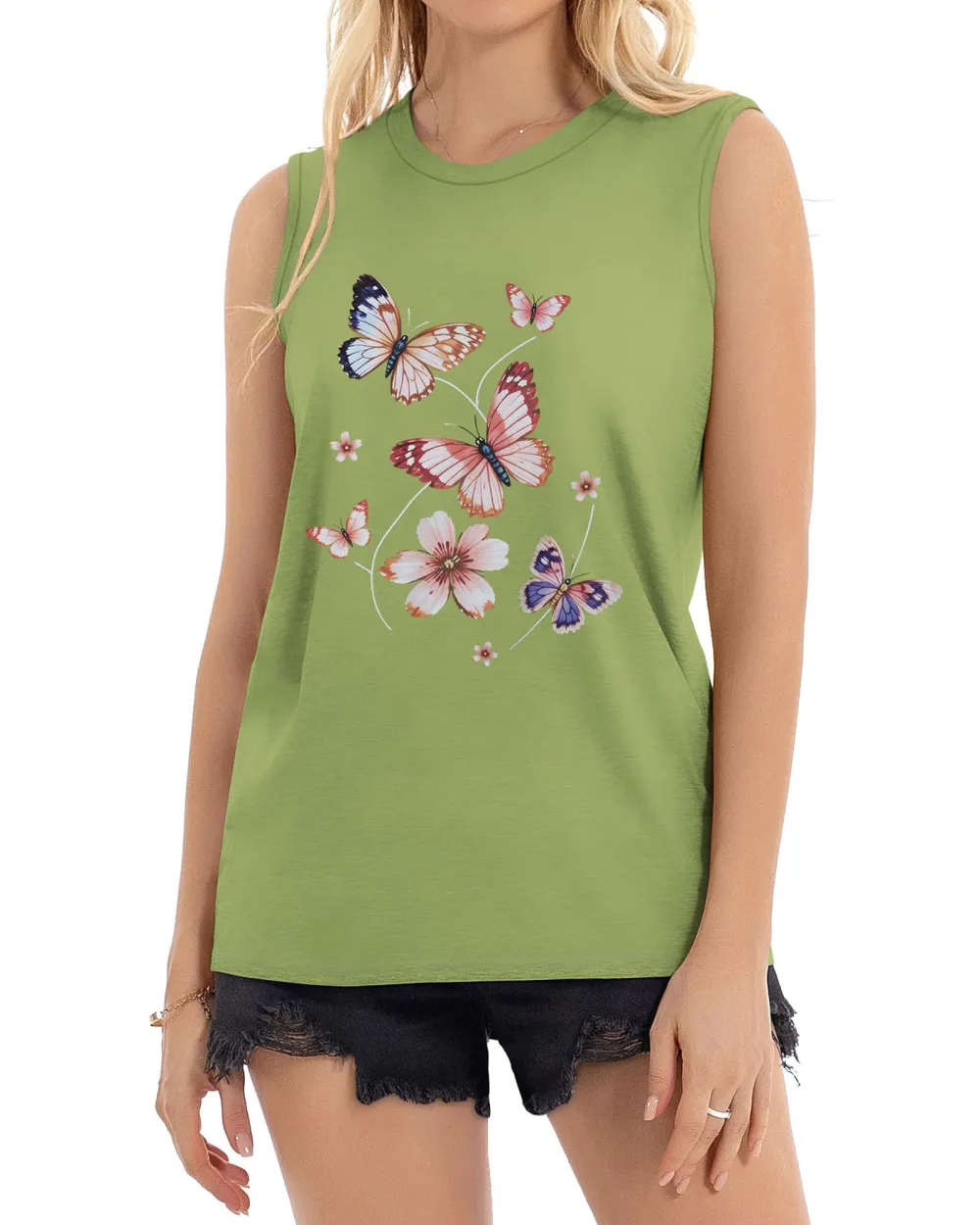 Butterfly Print Tank Top