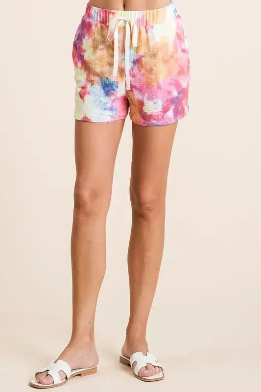Easygoing Tie Dye French Terry Casual Shorts