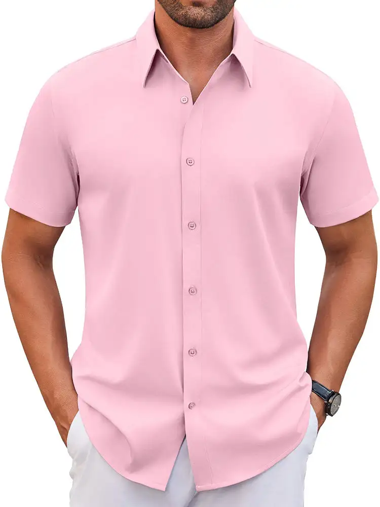 Casual Wrinkle Free Button Down Dress Shirt