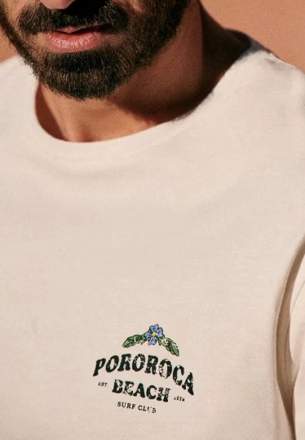 White Small Logo Print Crew Neck T-Shirt
