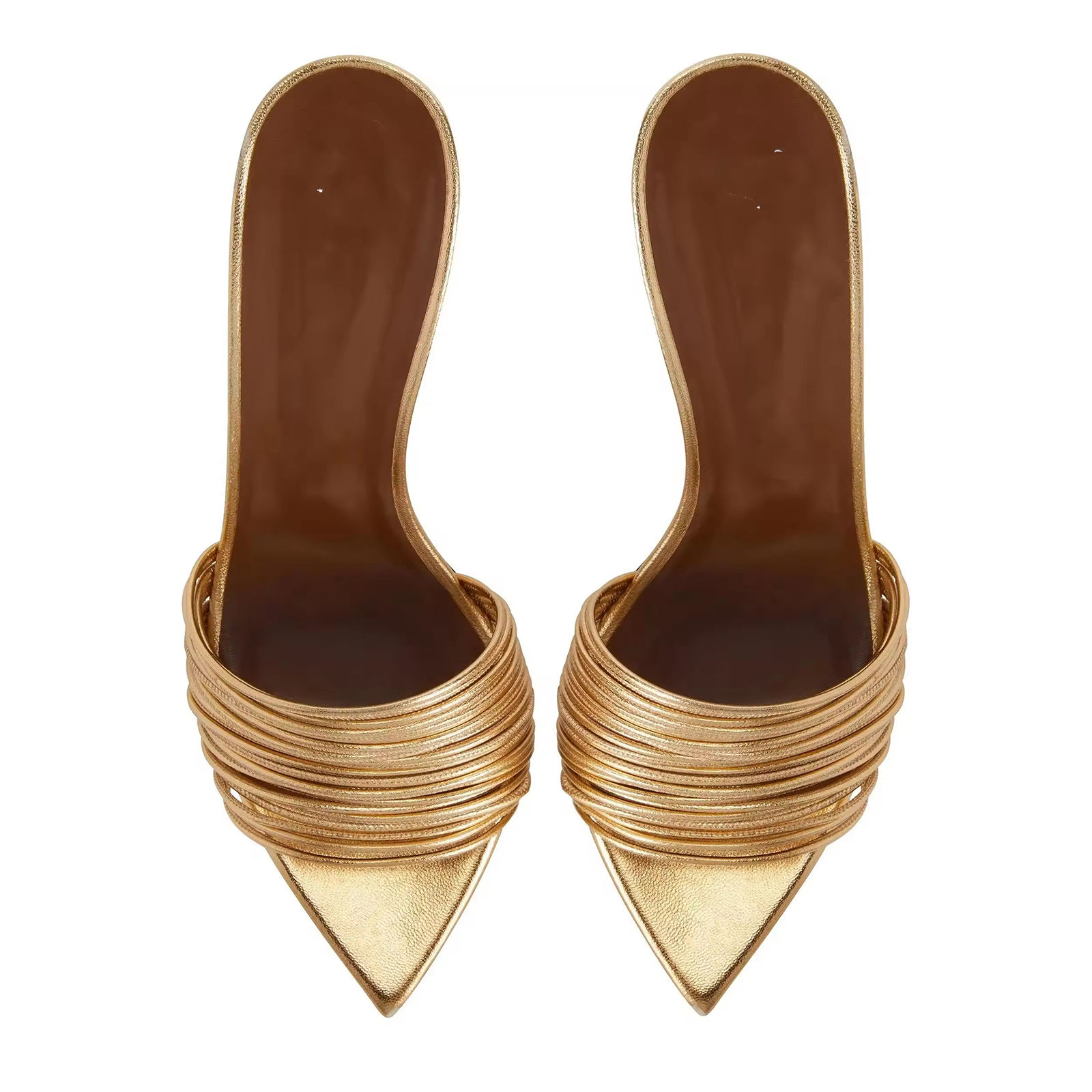 Aurora Gold Pointed Toe Heels