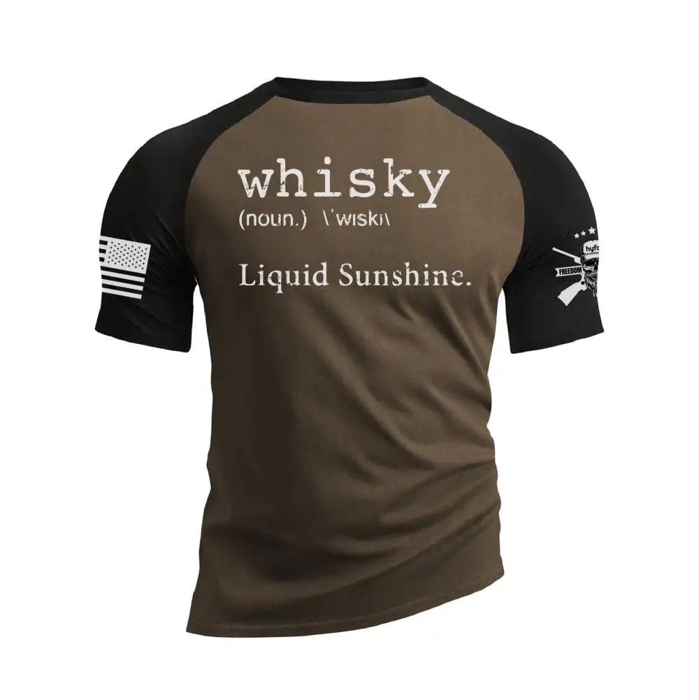 WHISKY LIQUID SUNSHINE RAGLAN GRAPHIC TEE