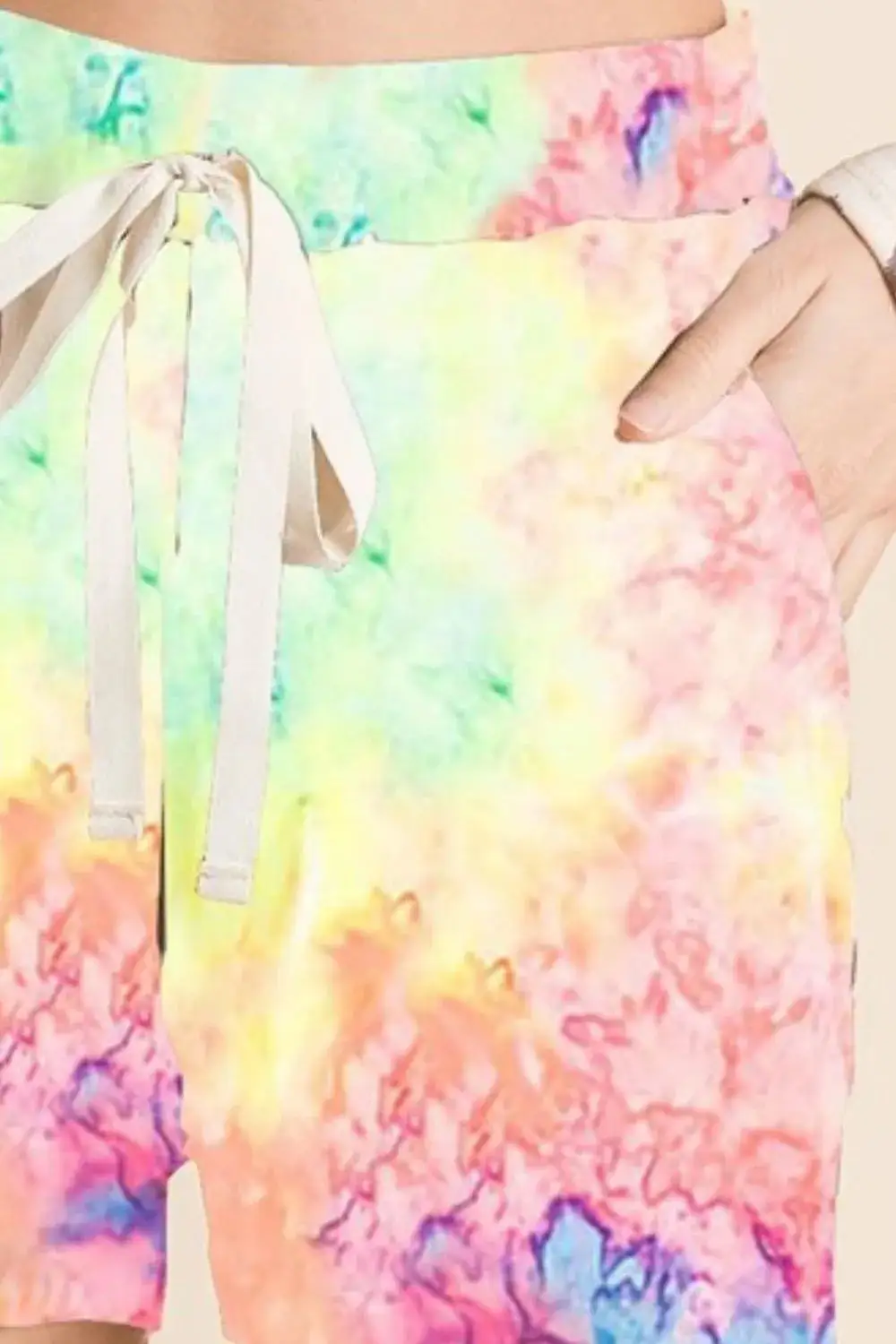 Tie Dye Soft Knit Casual Shorts