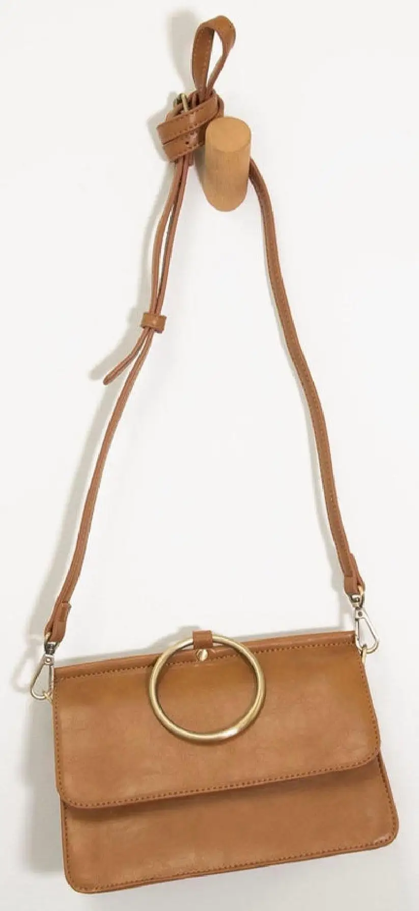 Modern Faux Leather Zip Clutch Bag