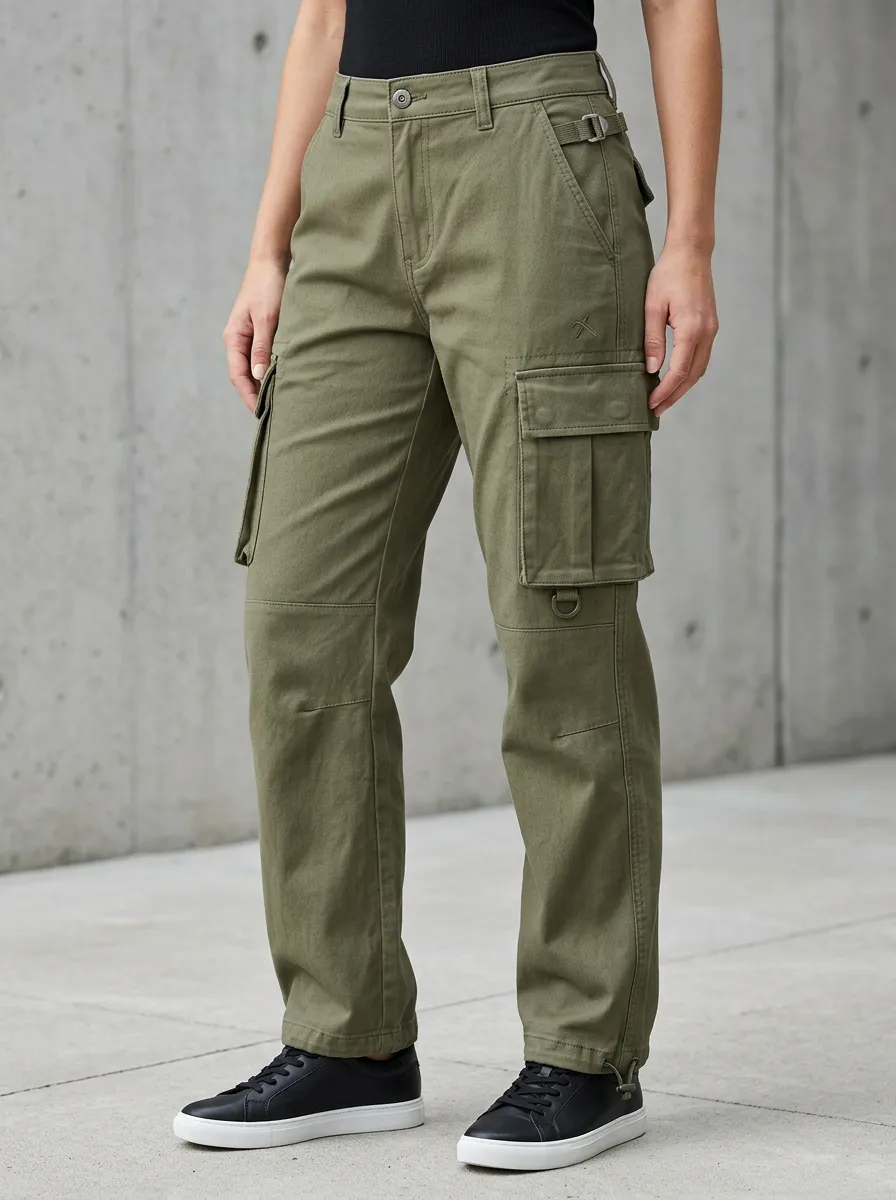Signature Multi Pocket Tactical Style Wardrobe Women's Multi Pocket Cargo Pants