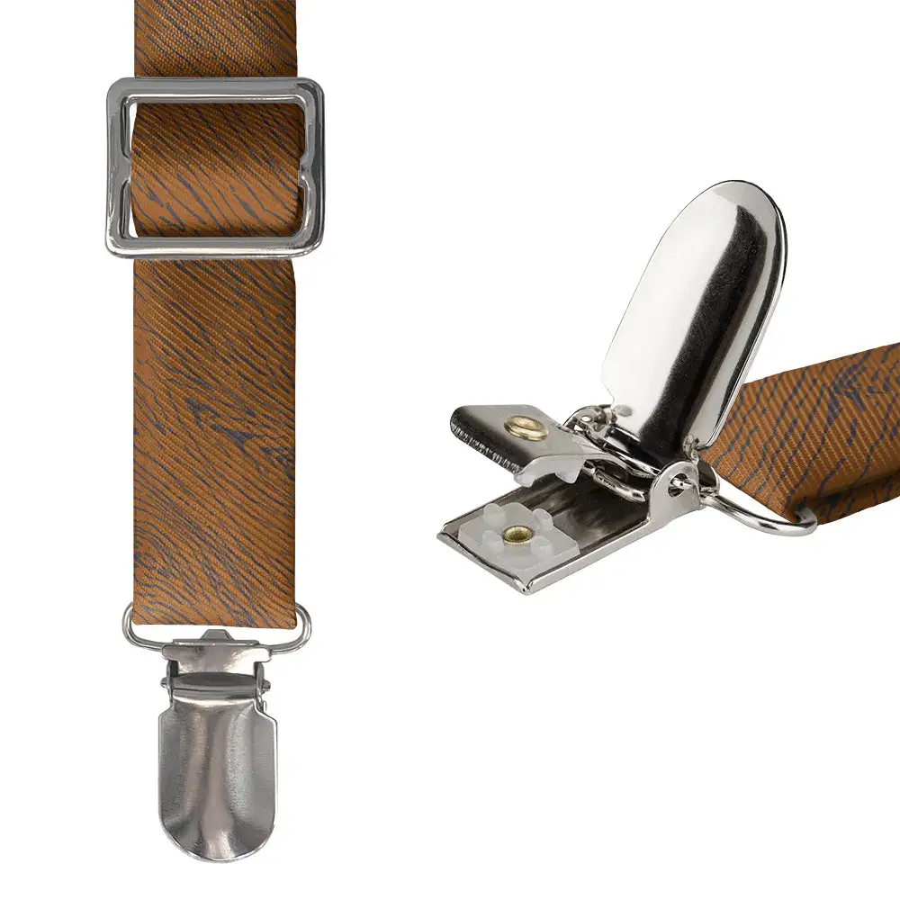 Woodgrain Pattern Suspenders