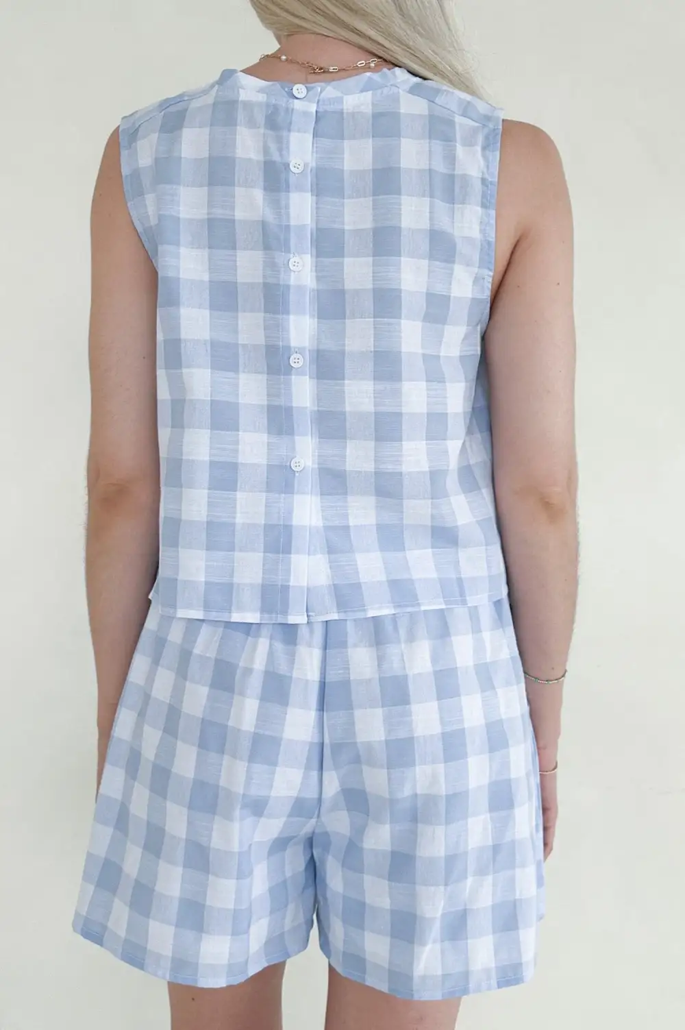 Minimal Gingham Checkered Top