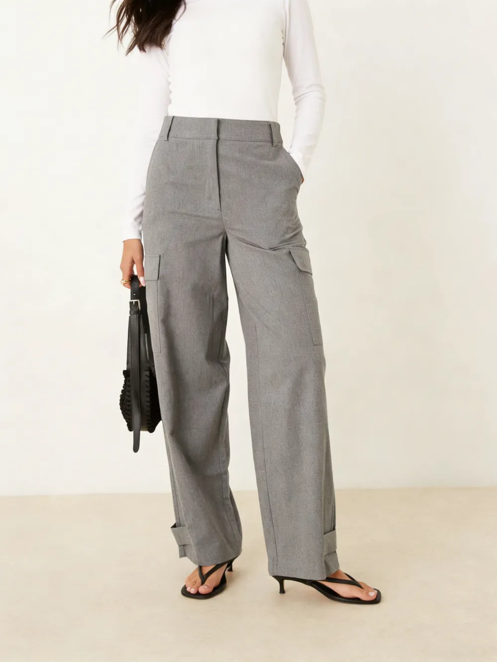 Trendy Cargo Wide-Leg Pants