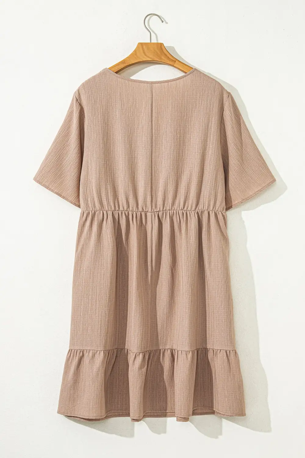 Ruffle Short Sleeve Dress Casual