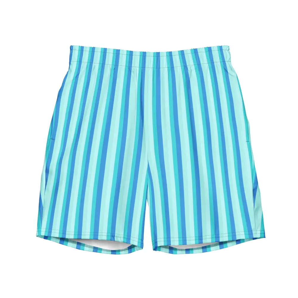 Quick Dry Striped Swim Trunks