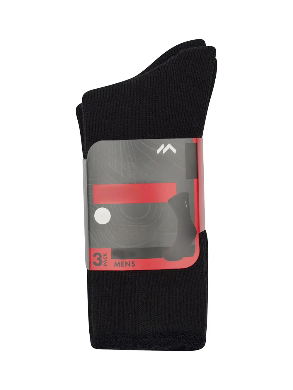 A three-piece set of black long socks