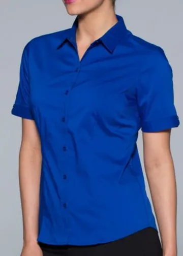 Women's Stretch Woven Short Sleeve Shirt